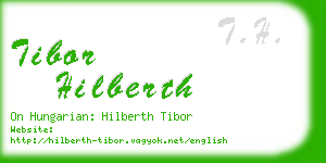 tibor hilberth business card